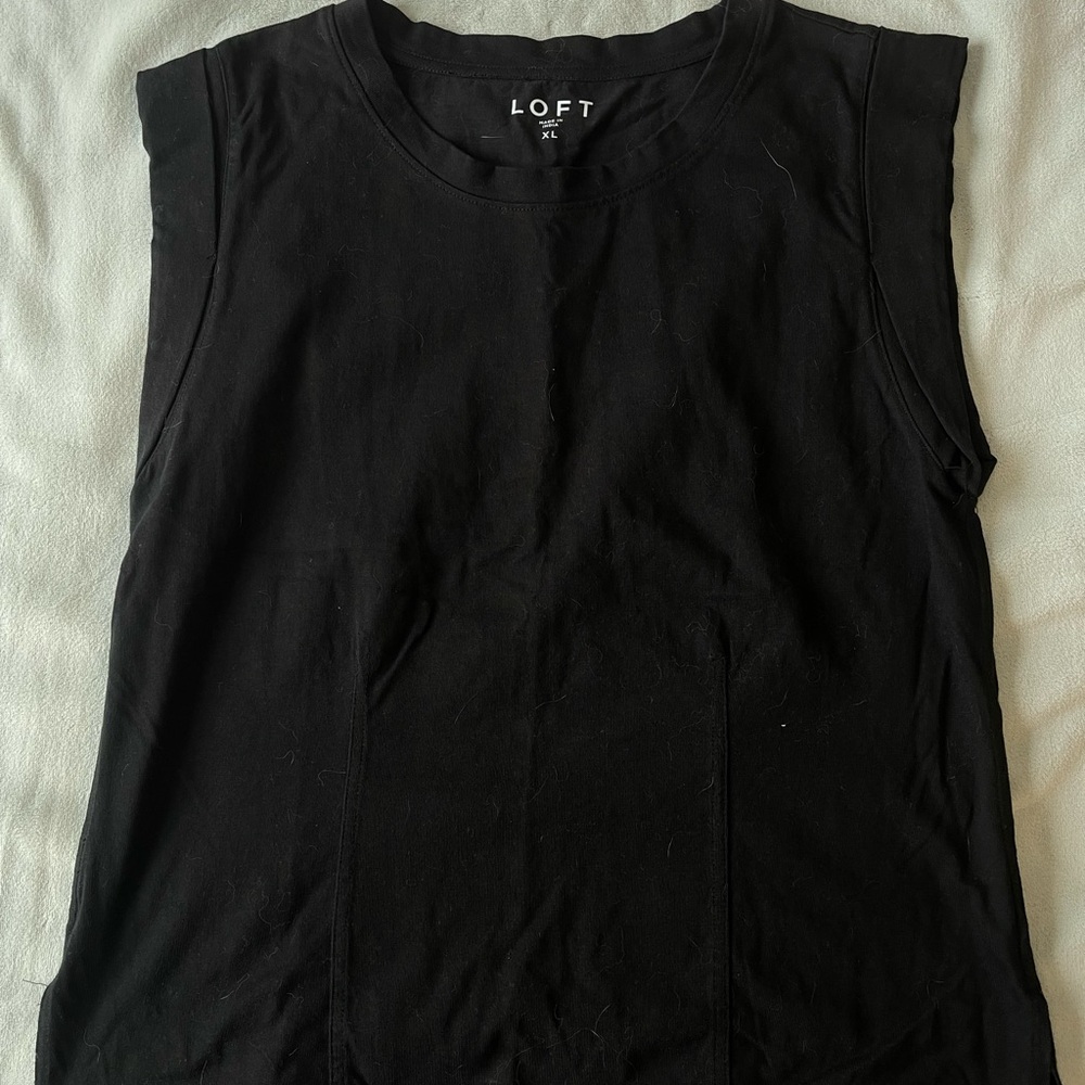 LOFT Black Muscle Tee for Women